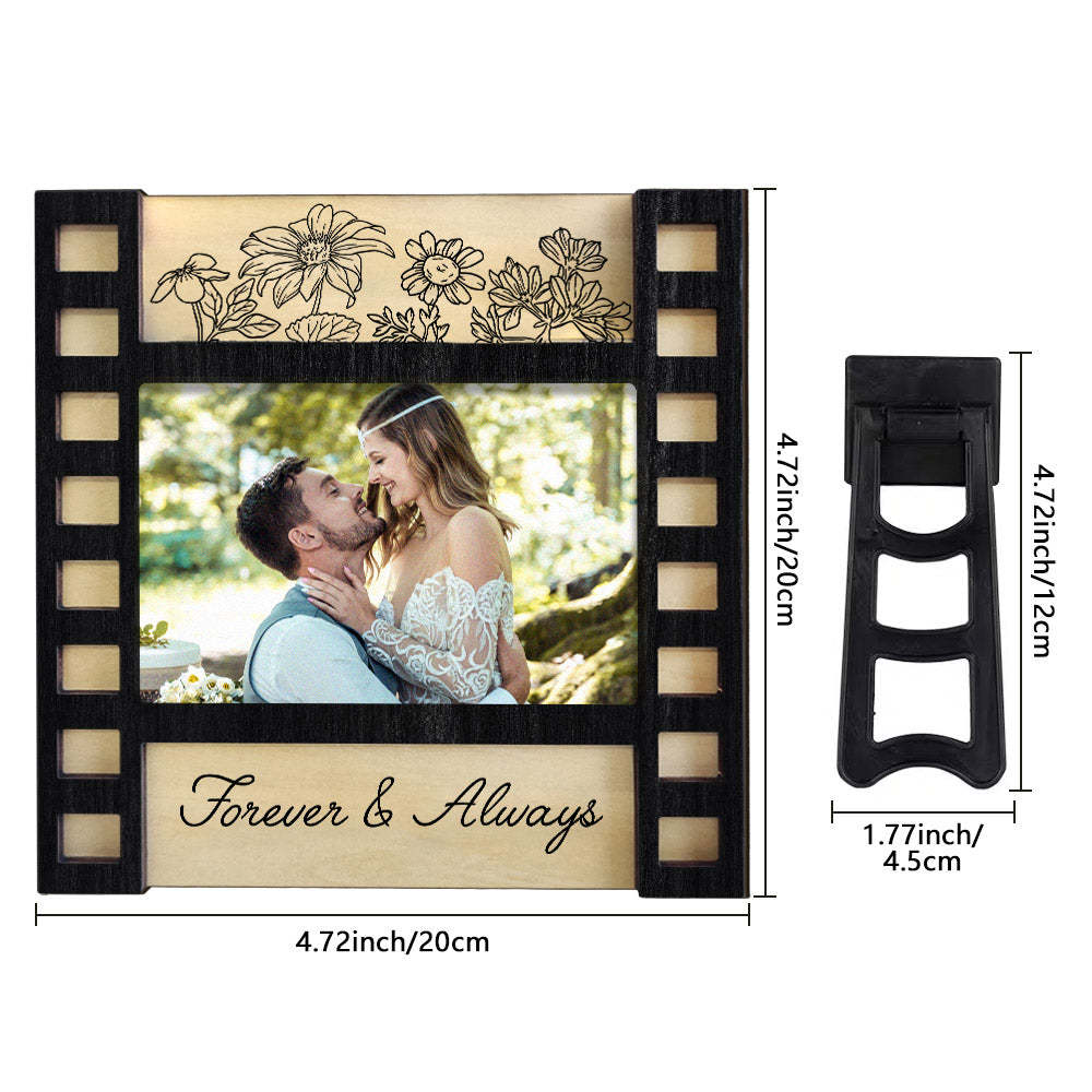 Cadre De Signe De Film Photo De Mariage Personnalisé Cadeau De Décoration De Mariage Gravé Personnalisé Pour Les Couples - maplunelampefr