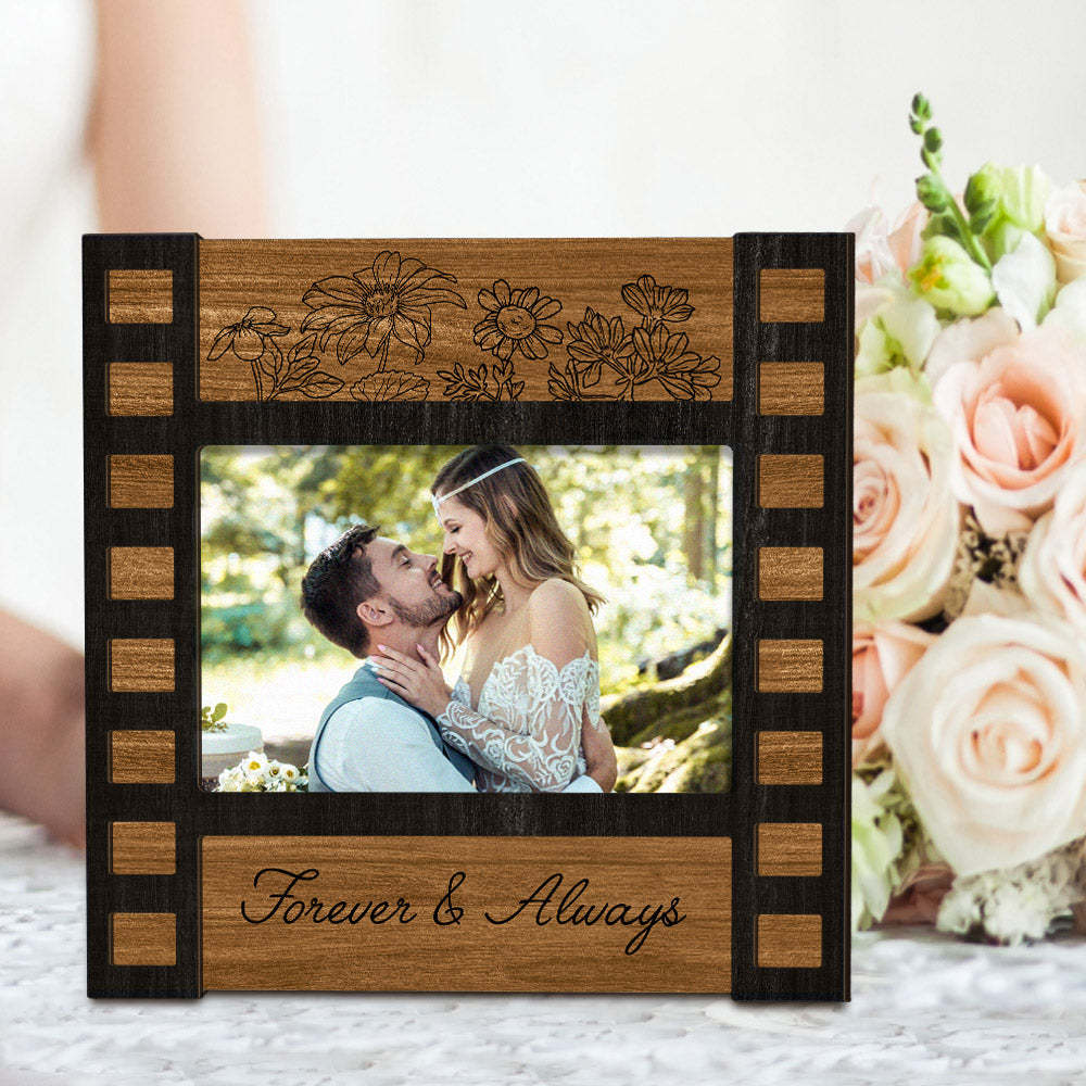 Cadre De Signe De Film Photo De Mariage Personnalisé Cadeau De Décoration De Mariage Gravé Personnalisé Pour Les Couples - maplunelampefr