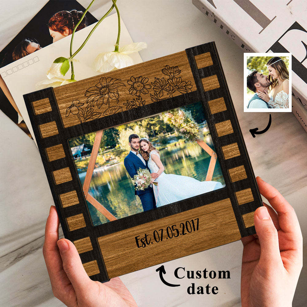 Cadre De Signe De Film Photo De Mariage Personnalisé Cadeau De Décoration De Mariage Gravé Personnalisé Pour Les Couples - maplunelampefr