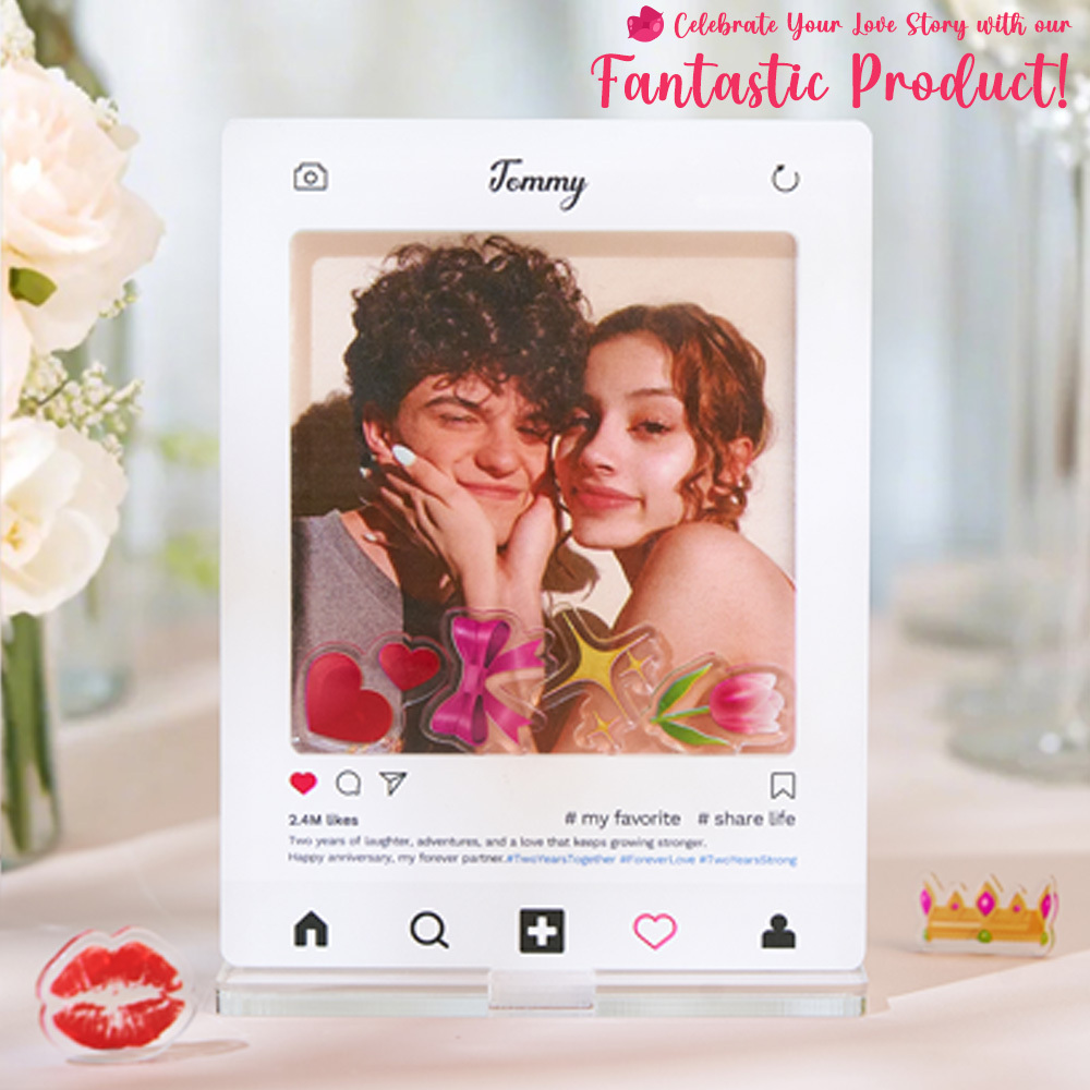 Cadre Photo Polaroid En Acrylique Pour Couple, Décorations Diy, Support Pour Carte, Cadeau, Cadre Photo Personnel - MapLunelampeFr
