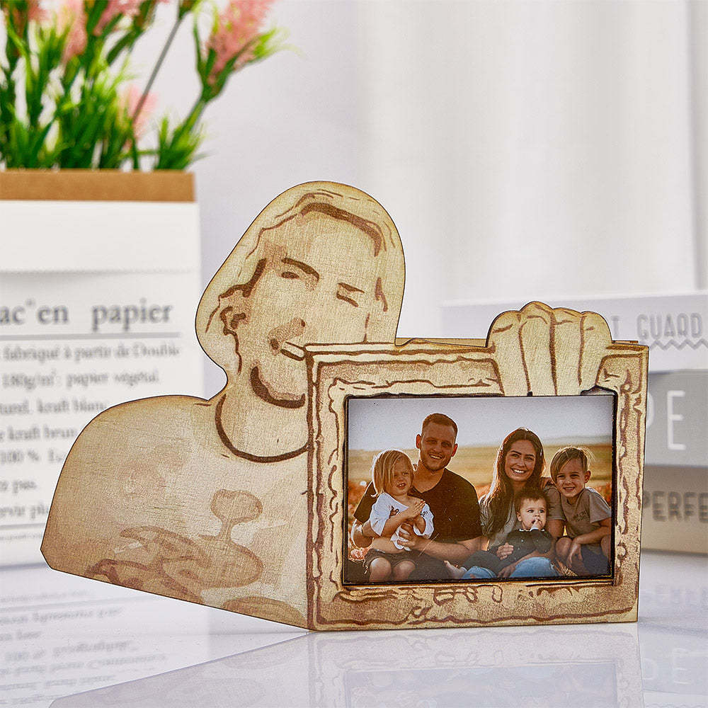 Cadre Photo En Bois Personnalisé, Regardez Cette Photographie, Cadeaux Amusants - maplunelampefr