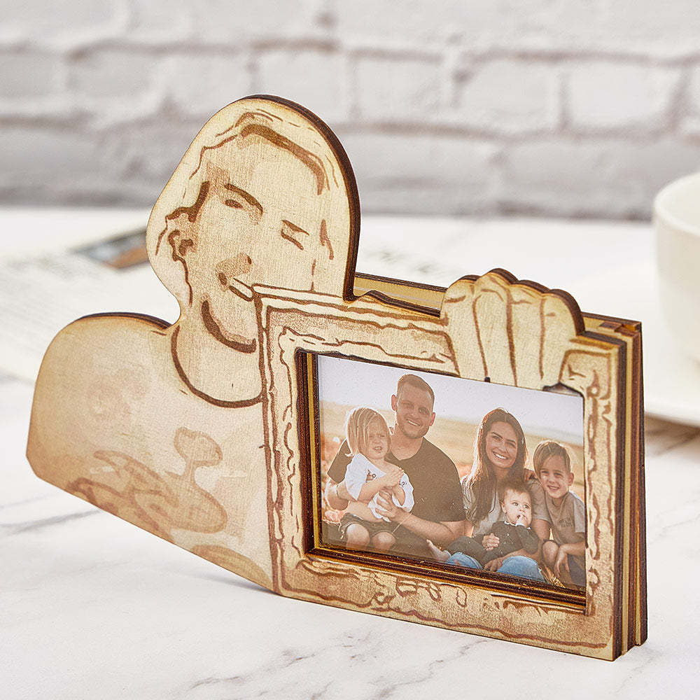 Cadre Photo En Bois Personnalisé, Regardez Cette Photographie, Cadeaux Amusants - maplunelampefr
