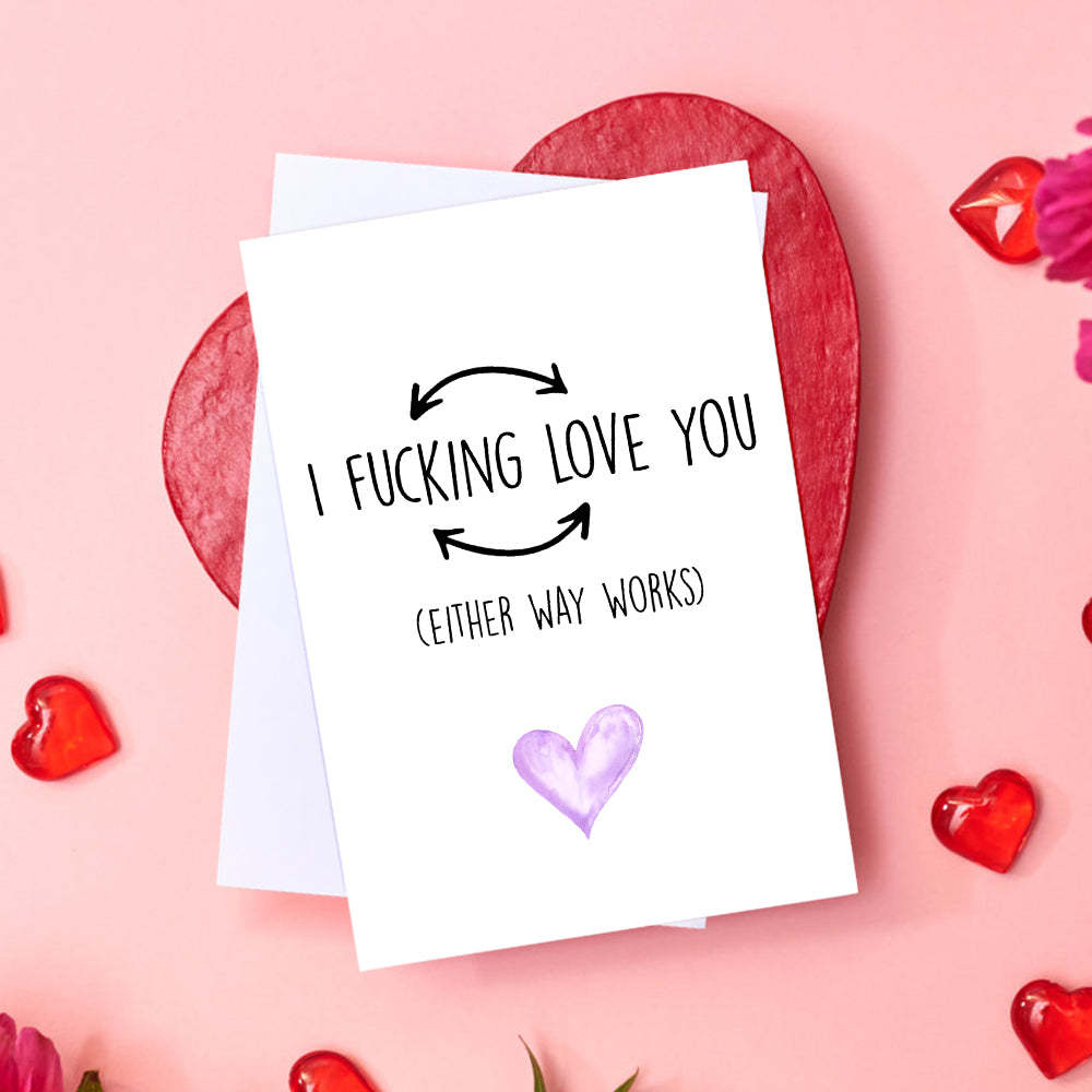 Je T'aime Putain Carte De Vœux Drôle Pour La Saint-valentin - maplunelampefr
