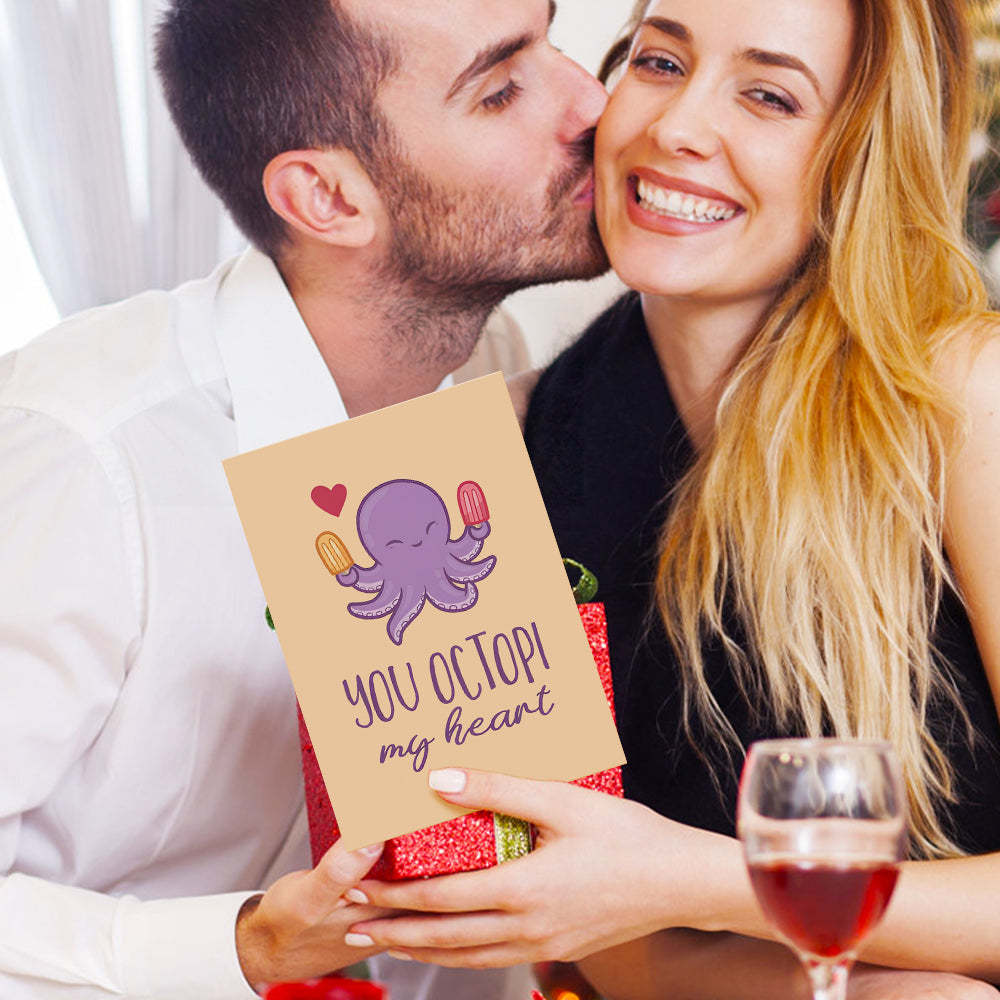 Carte De Saint Valentin Funny You Octopi My Heart Octopus - maplunelampefr