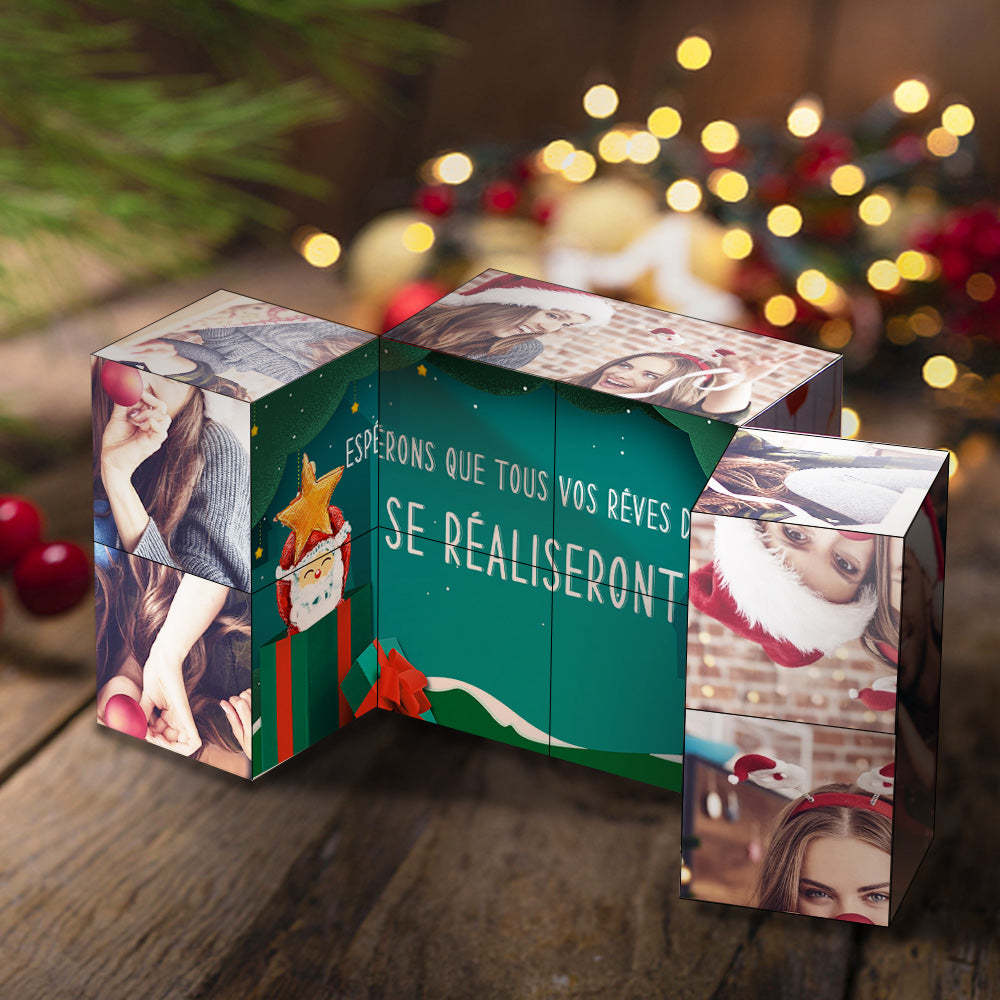 Rubic's Cube de Noël Personnalisée Photo Cube Photo Photo Pliable