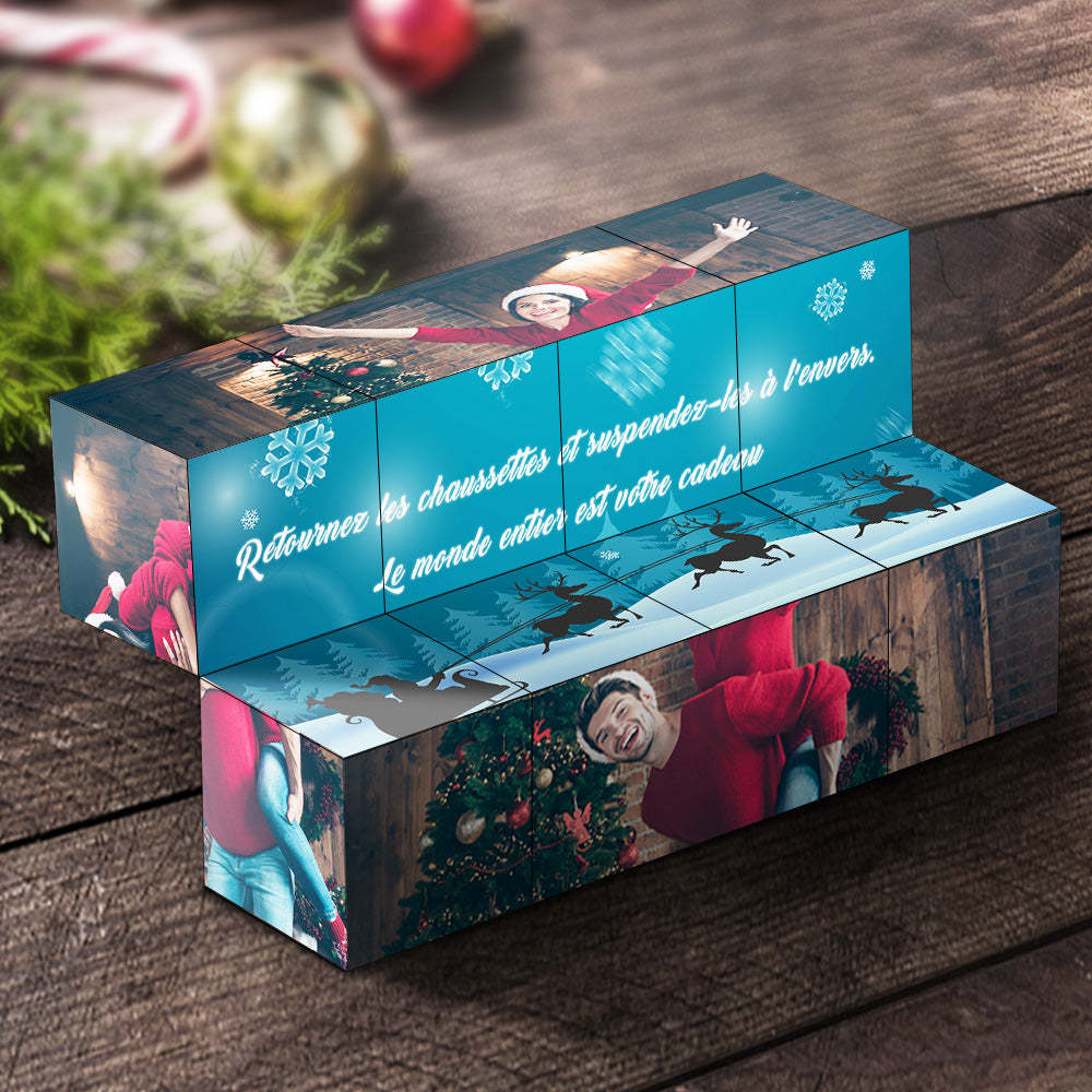 Rubic's Cube de Noël Personnalisée Photo Cube Photo Photo Pliable