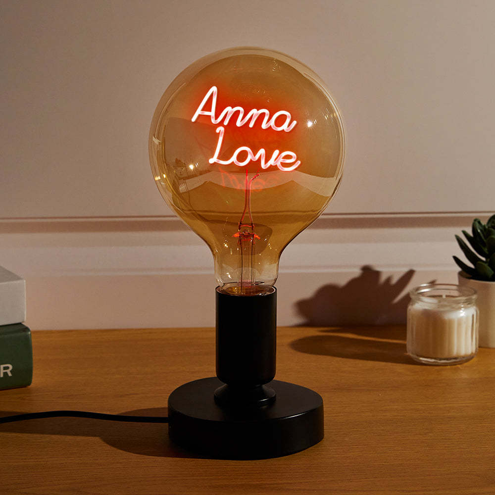 Cadeaux De Noël Uniques Ampoules Vintage Personnalisées Avec Des Noms Personnalisés Illuminez Votre Amour Avec - maplunelampefr