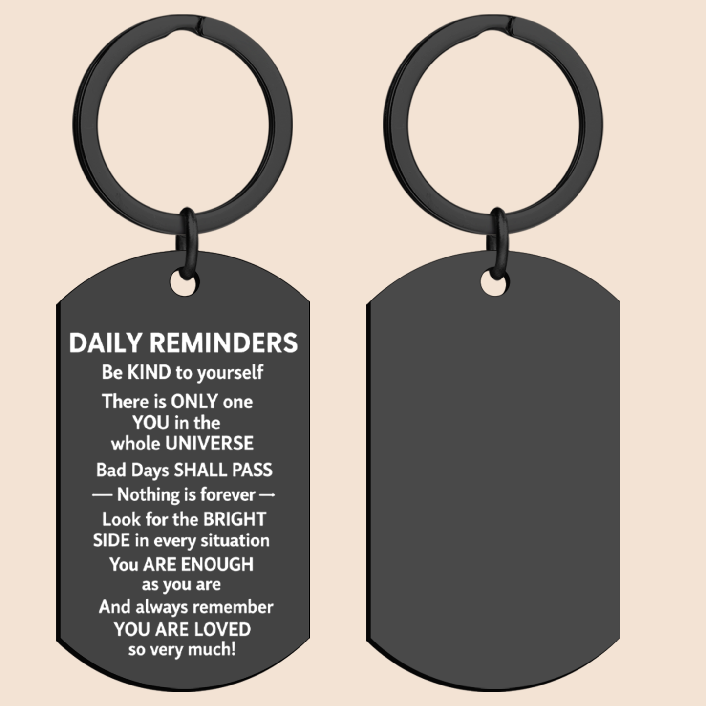 Porte-clés Gravé De Rappels Quotidiens, Porte-clés De Citation De Motivation, Cadeau D’affirmation Inspirante, Cadeau De Porte-clés En Acier Inoxydable - MapLunelampeFr