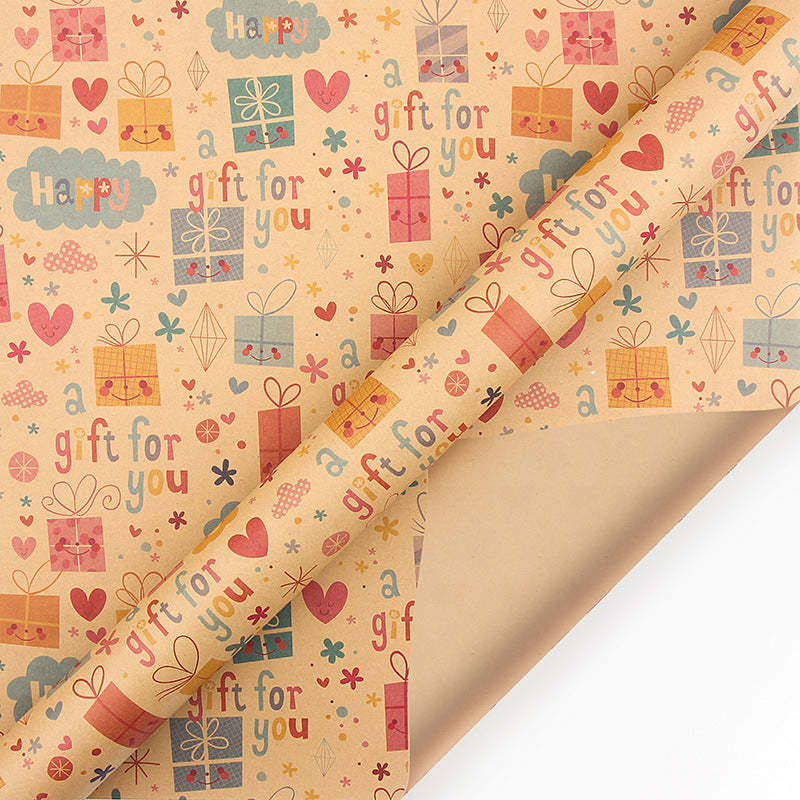 Papier Cadeau Joyeux Anniversaire 2# Taille Moyenne - maplunelampefr