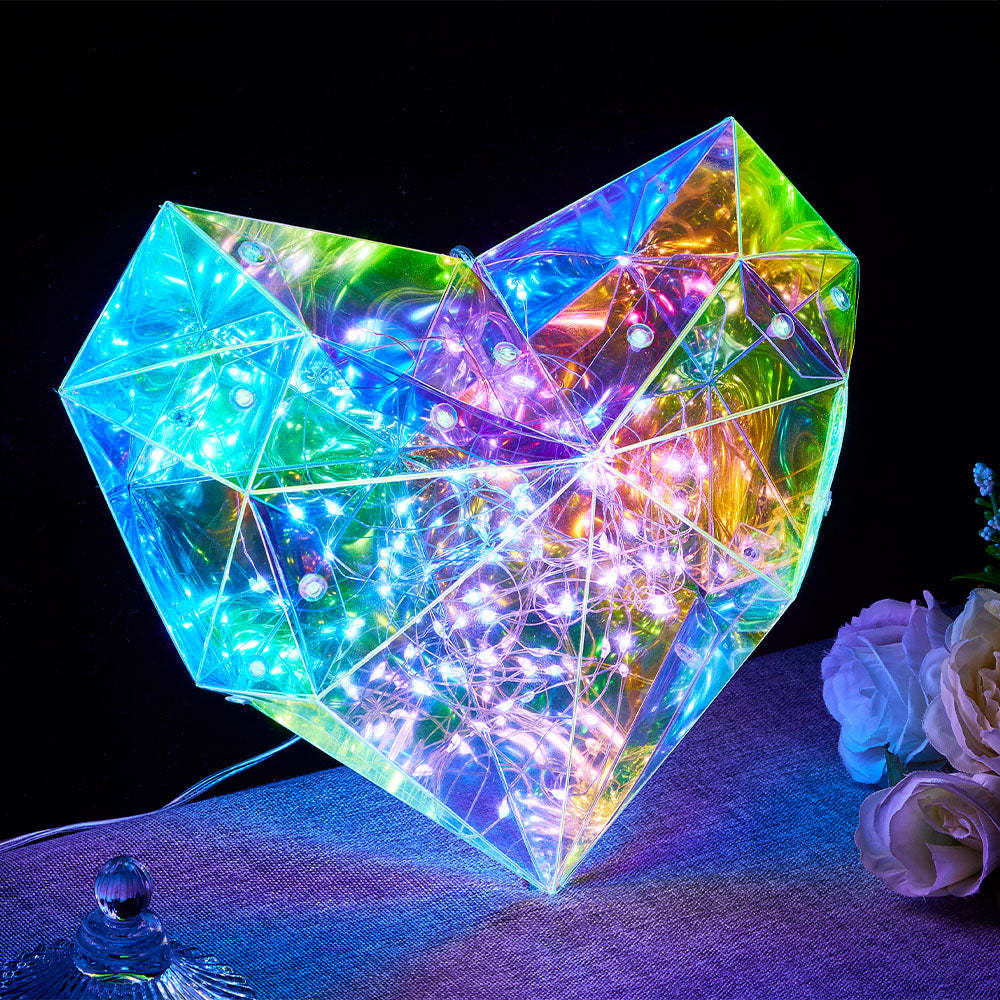 Galaxie Led Coeur Lumière Rougeoyante Galaxie Amour Cadeau De Saint Valentin - maplunelampefr