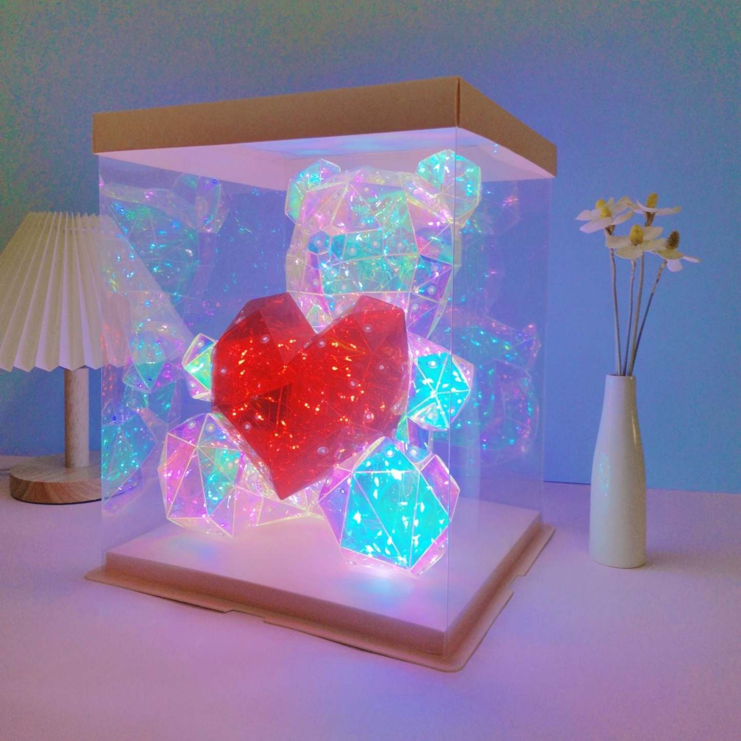 Coffret Cadeau Ours Led Galaxy De 30 Cm (11,81 Pouces) - maplunelampefr