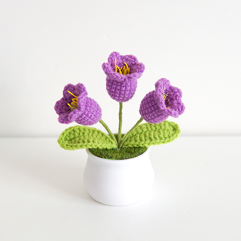 Ornement En Pot De Muguet Tricoté, Cadeau Parfait Pour Les Amateurs De Plantes - MapLunelampeFr
