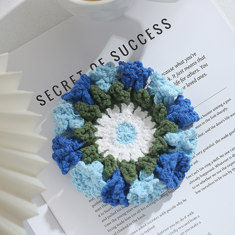 Ensemble De Sous-verres En Crochet Fait Main Avec Motif Floral Transformable, Décoration D'intérieur Écologique, Cadeau Unique Pour Maman - MapLunelampeFr
