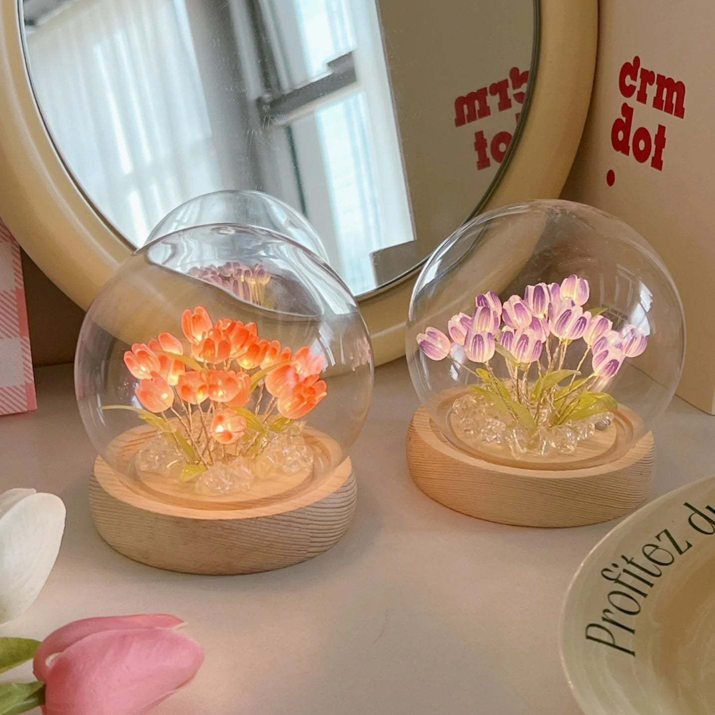 Diy Tulip Flower Night Light Cadeau Fait Main Romantique Pour L'amour - maplunelampefr