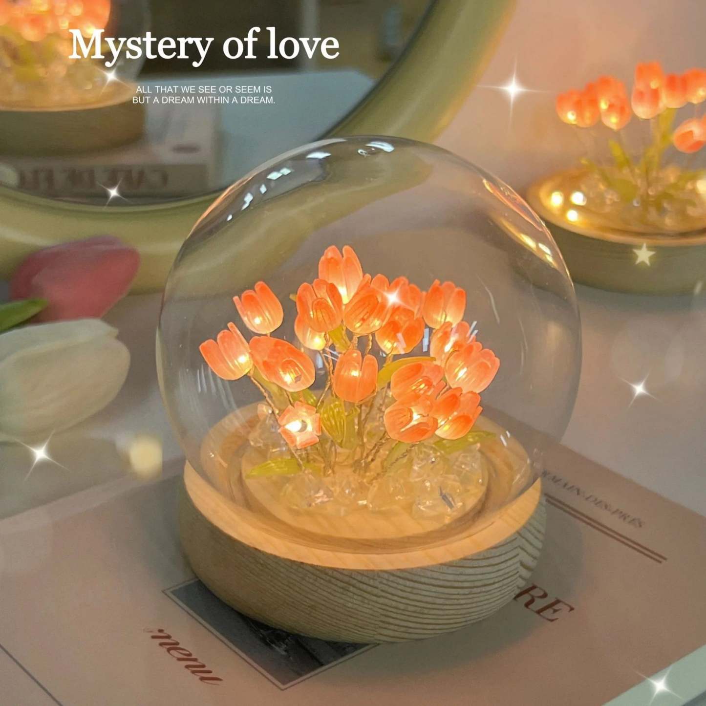 Diy Tulip Flower Night Light Cadeau Fait Main Romantique Pour L'amour - maplunelampefr