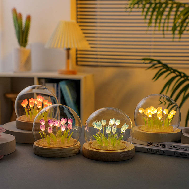 Diy Tulip Flower Night Light Cadeau Fait Main Romantique Pour L'amour - maplunelampefr