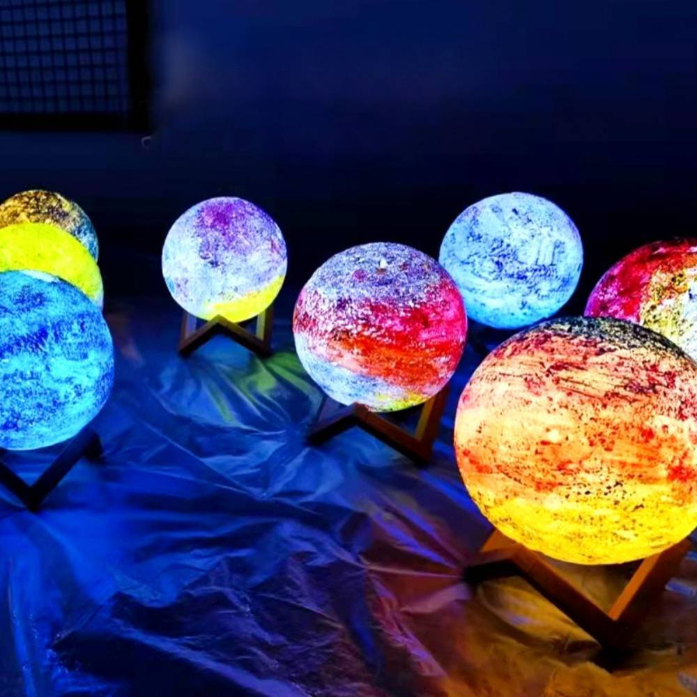 Diy 3d Moon Night Light Paint Your Own Moon Lamp Kit Cadeau Pour Les Enfants - maplunelampefr