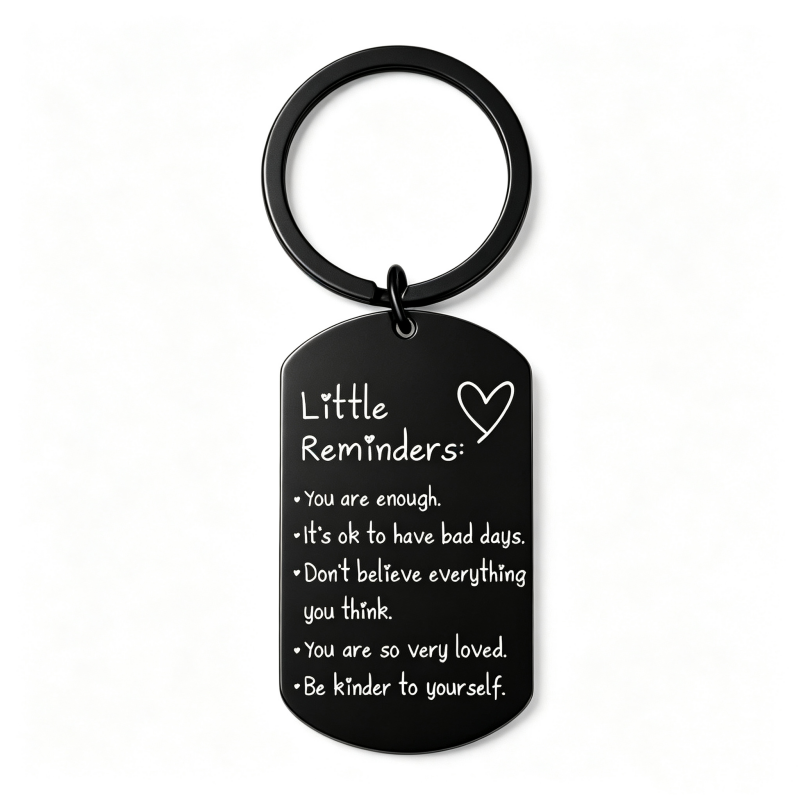 Porte-clés Petits Rappels Inspirants Standard Petits Rappels Inspirants Porte-clés étiquette De Chien En Acier Inoxydable Cadeaux Pour Amis - MapLunelampeFr