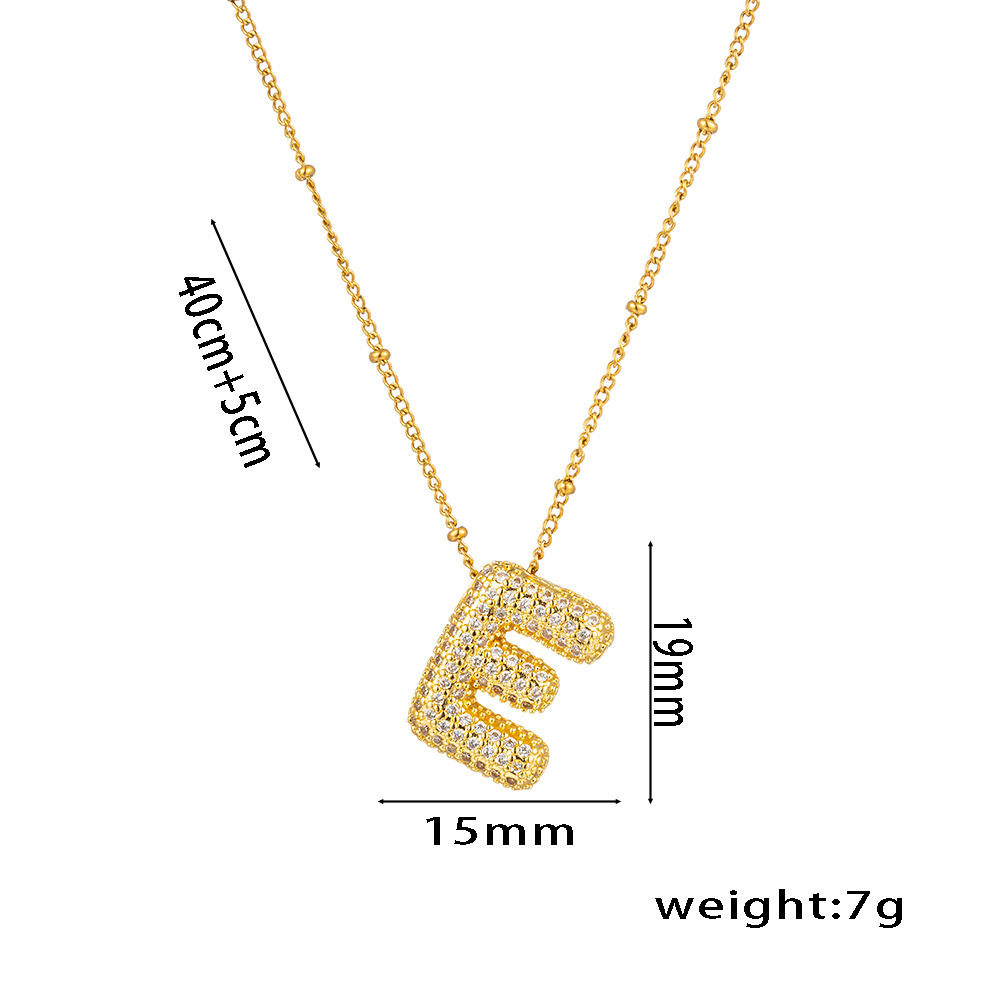 Collier Avec Initiale En Zircone Cubique Scintillante, Cadeau Pour La Saint-valentin (elle) - MapLunelampeFr