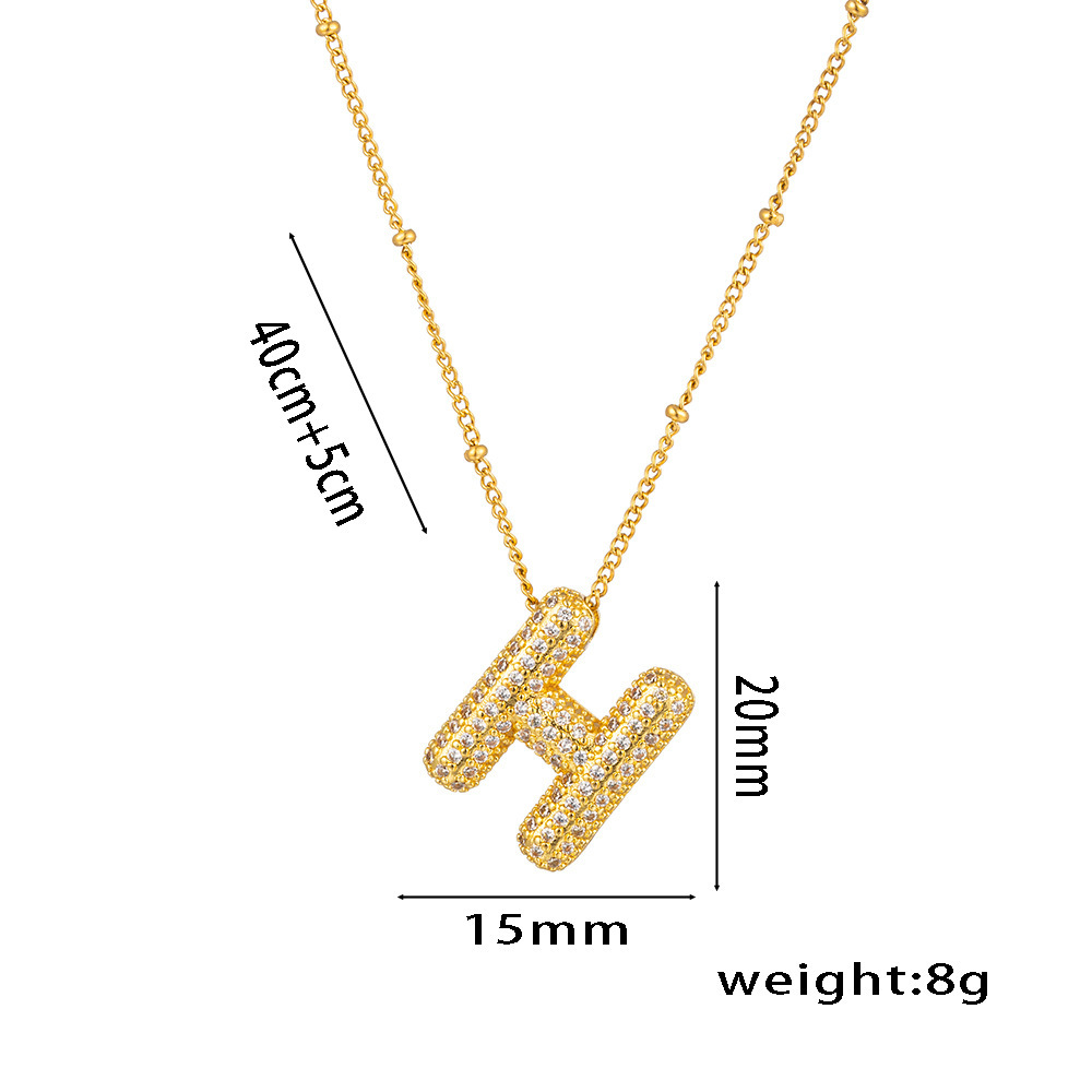 Collier Avec Initiale En Zircone Cubique Scintillante, Cadeau Pour La Saint-valentin (elle) - MapLunelampeFr