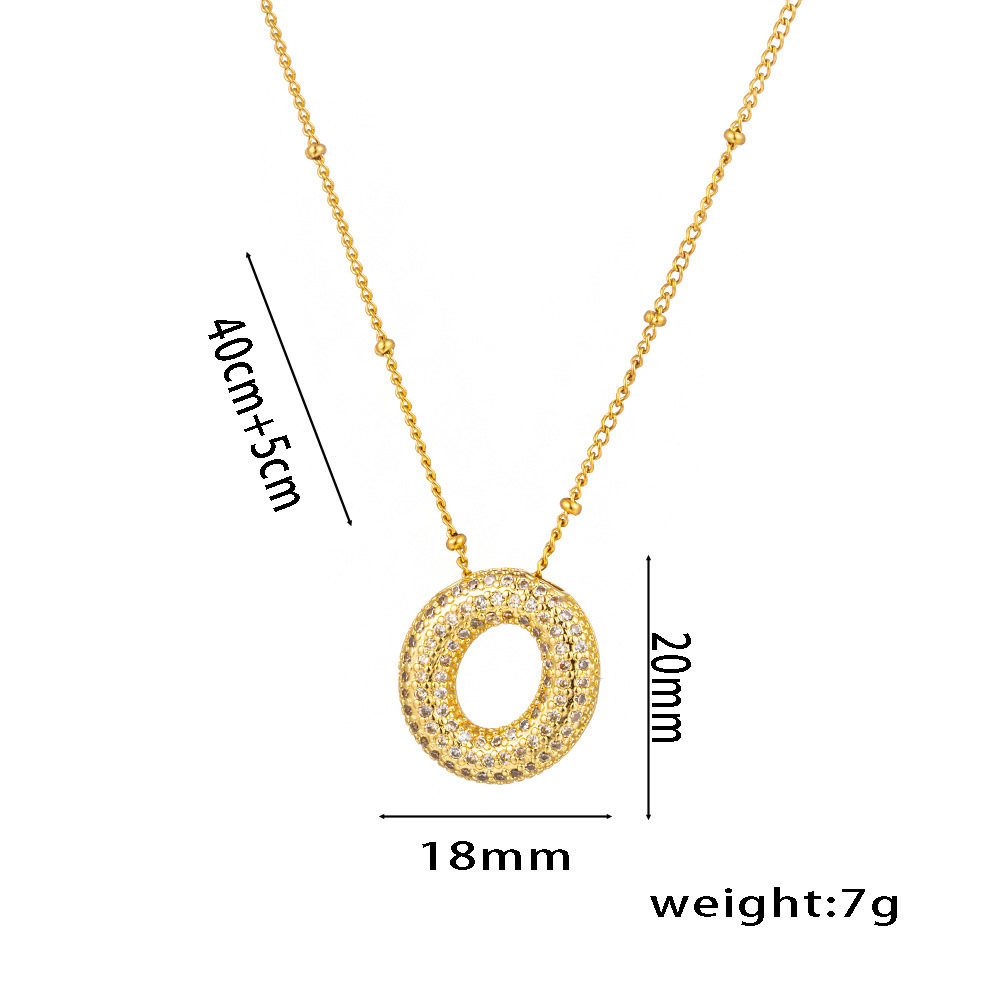 Collier Avec Initiale En Zircone Cubique Scintillante, Cadeau Pour La Saint-valentin (elle) - MapLunelampeFr