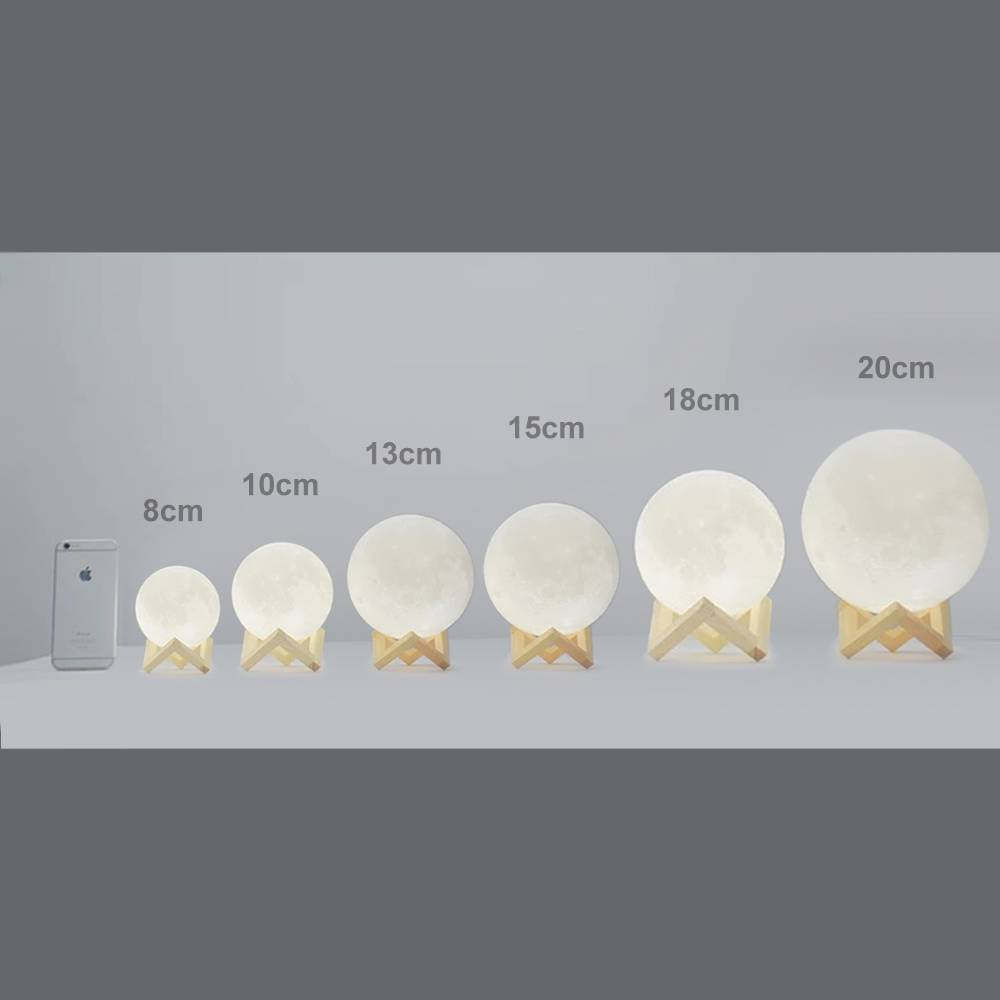 Lumière De Lune Gravée Magique, Cadeau Créatif Pour Un Ami - Touchez Trois Couleurs - MapLunelampeFr