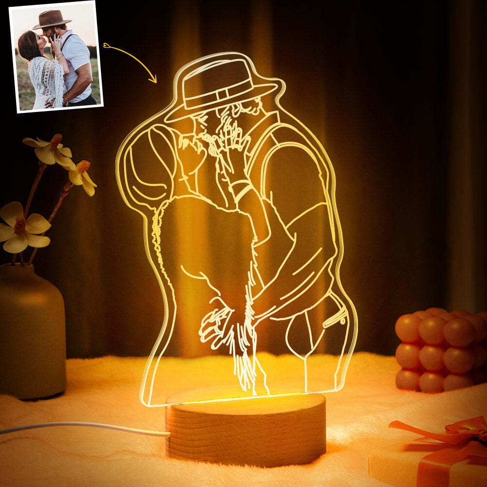 Lampe Photo 3d Personnalisée Menée Pour Le Cadeau Chambre à Coucher Personnalisée Pour