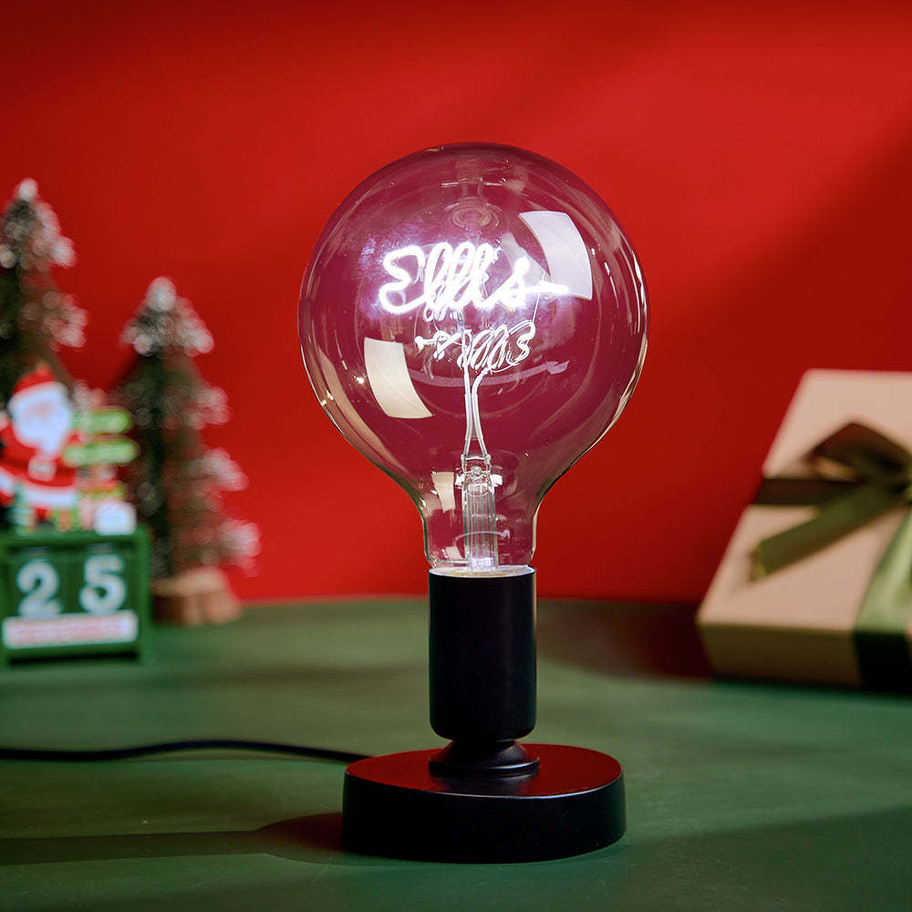Cadeaux De Noël Uniques Ampoules Vintage Personnalisées Avec Des Noms Personnalisés Illuminez Votre Amour Avec - maplunelampefr