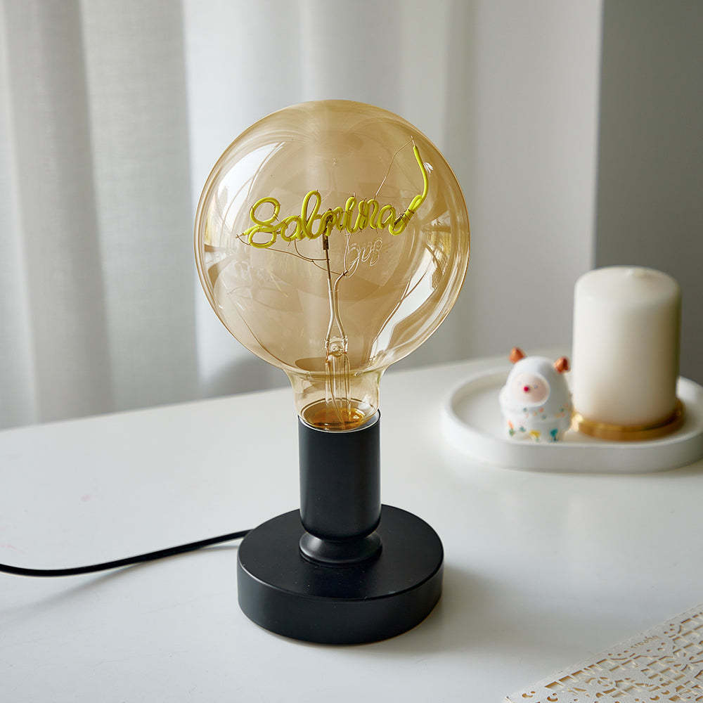 Texte Personnalisé Vintage Edison Led Lampe De Modélisation À Filament Ampoules Douces Lumière Décorative Led - maplunelampefr