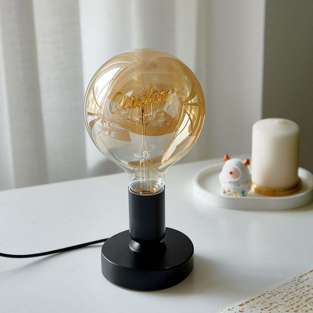 Texte Personnalisé Vintage Edison Led Lampe De Modélisation À Filament Ampoules Douces Décoratives Lumière Jaune Chaude Led - maplunelampefr