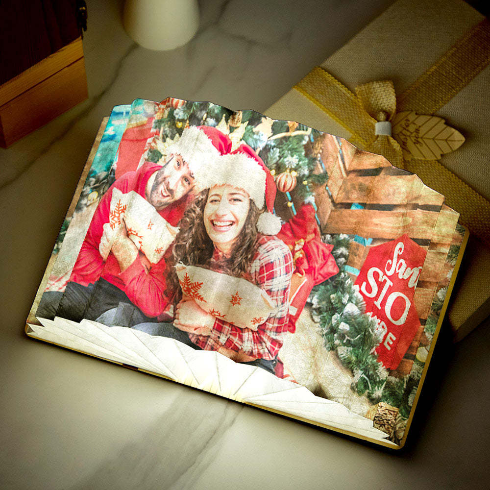 Custom Photo Book Lamp Christmas Gifts Personalized Home Decor - maplunelampefr