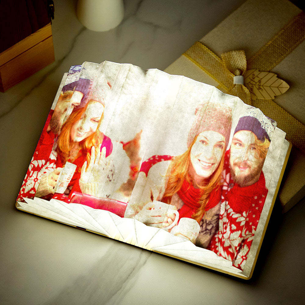 Custom Photo Book Lamp Christmas Gifts Personalized Home Decor - maplunelampefr