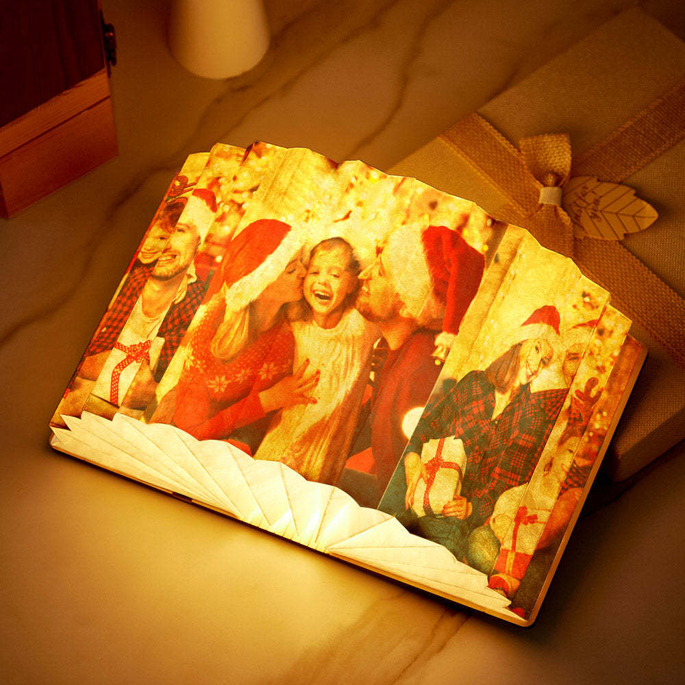 Custom Photo Book Lamp Christmas Gifts Personalized Home Decor - maplunelampefr