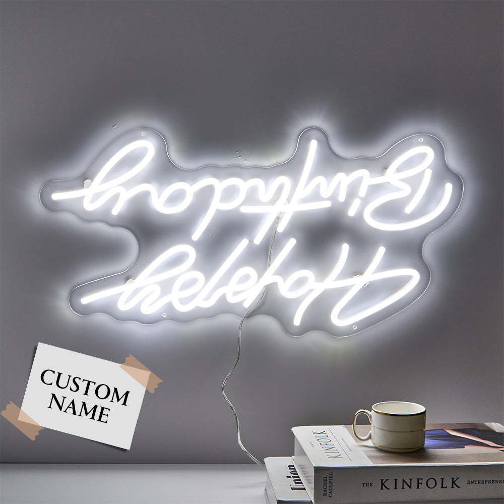 Lampe À Enseigne Au Néon Personnalisée, Nom Personnalisé, Lampe Réglable, Décor Créatif Pour Chambre À Coucher - MapLunelampeFr
