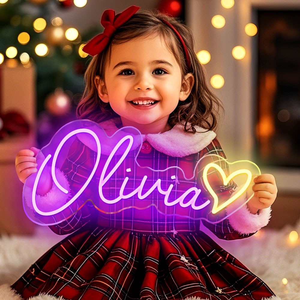 Enseignes Néon Personnalisées Pour La Décoration Murale - Enseignes Avec Le Prénom Des Enfants - Enseignes Néon Personnalisées Pour Cadeaux De Noël, Mariages Et Anniversaires - MapLunelampeFr