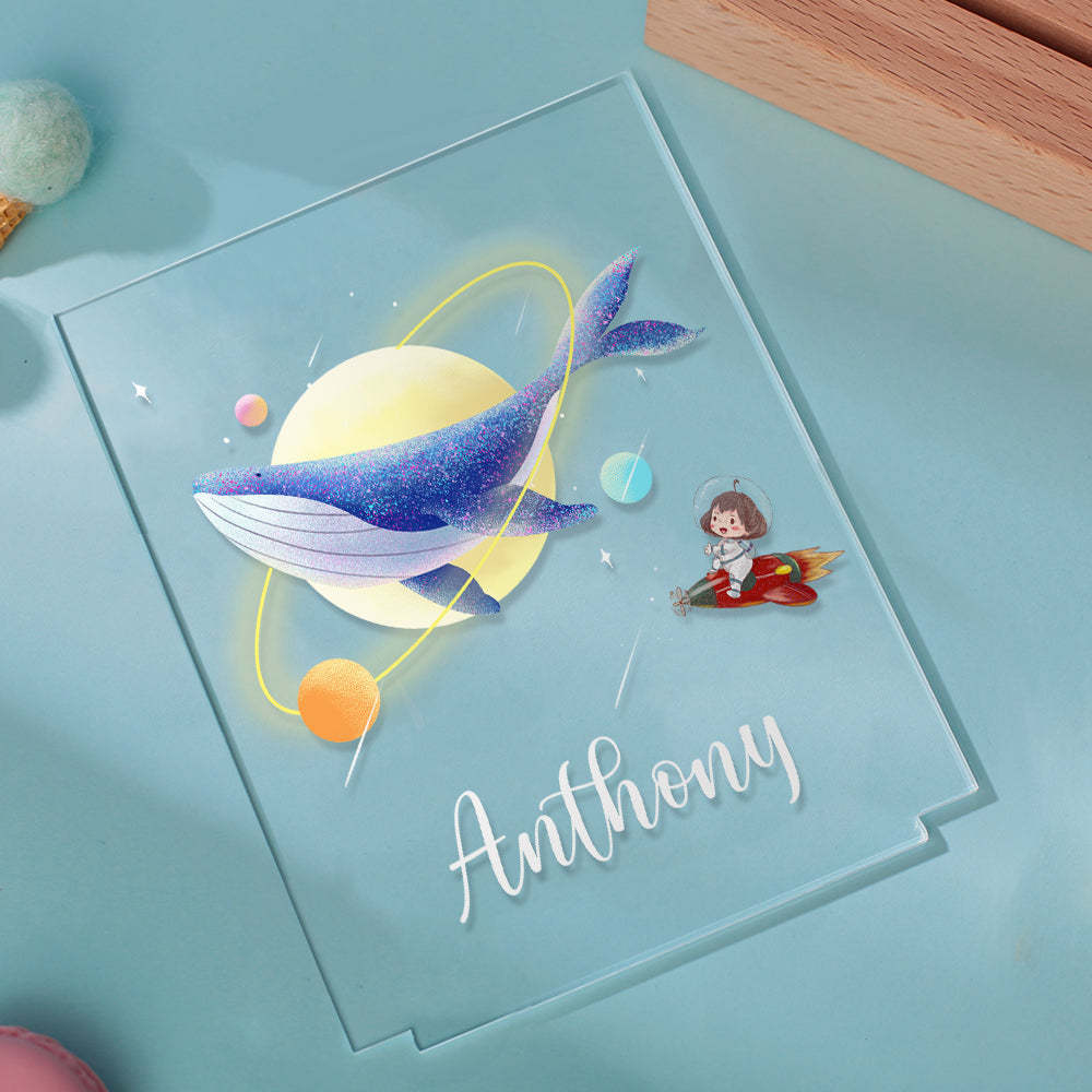 Nuit Personnalisée Led Lampe Baleine Enfants Chambre Décor Veilleuses Pour Bébés - maplunelampefr