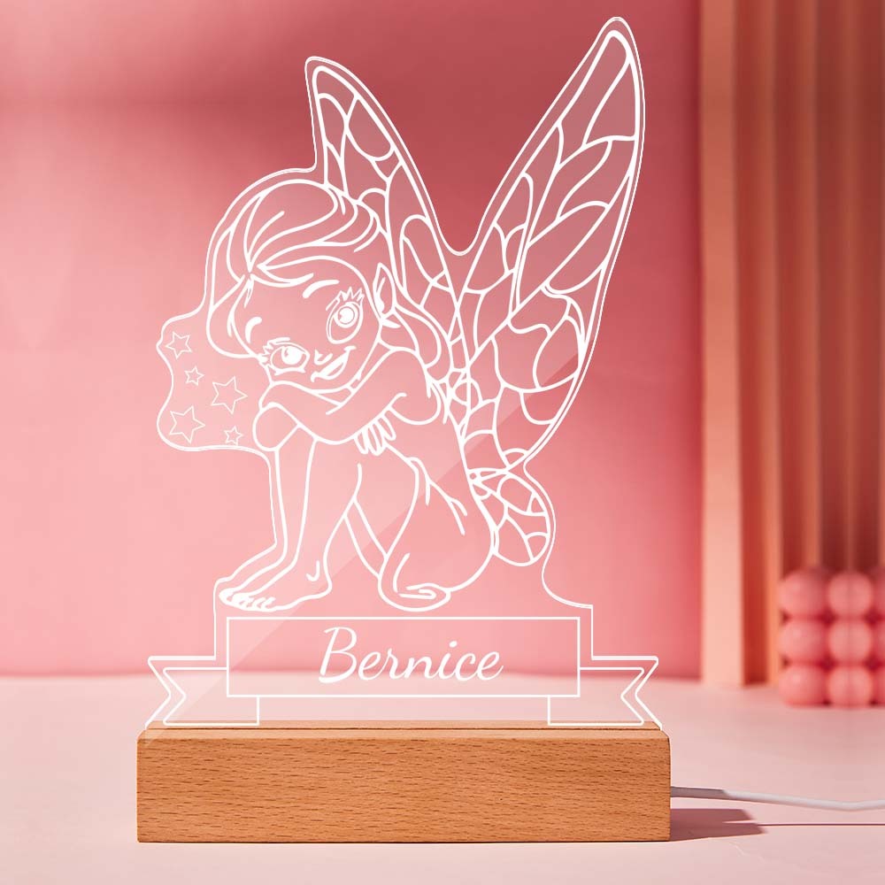 Nom Personnalisé Acrylique Veilleuse Lampe Personnalisée Fairy Lampe De Bureau Cadeau Pour Fille Ou Adulte - maplunelampefr