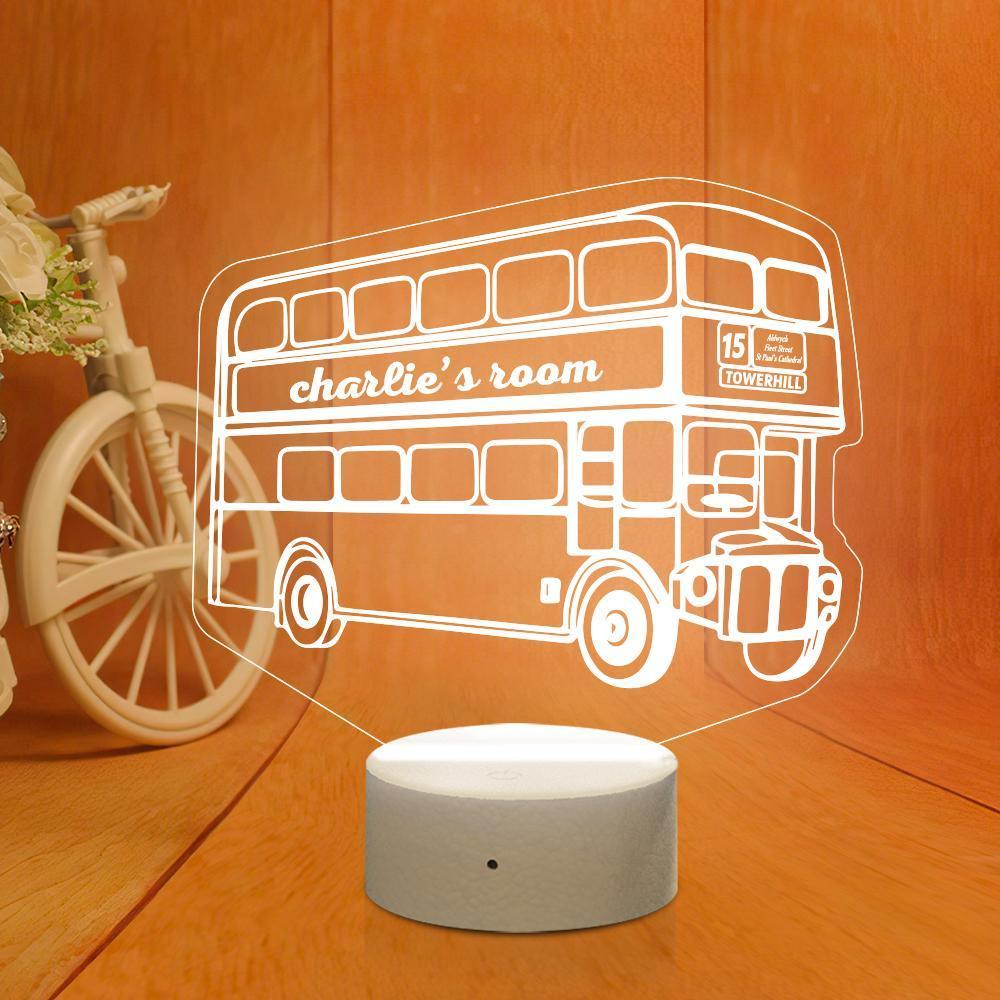 Lampe De Nuit Routemaster De Bus De Londres Personnalisée Impressions Pour Enfants - maplunelampefr