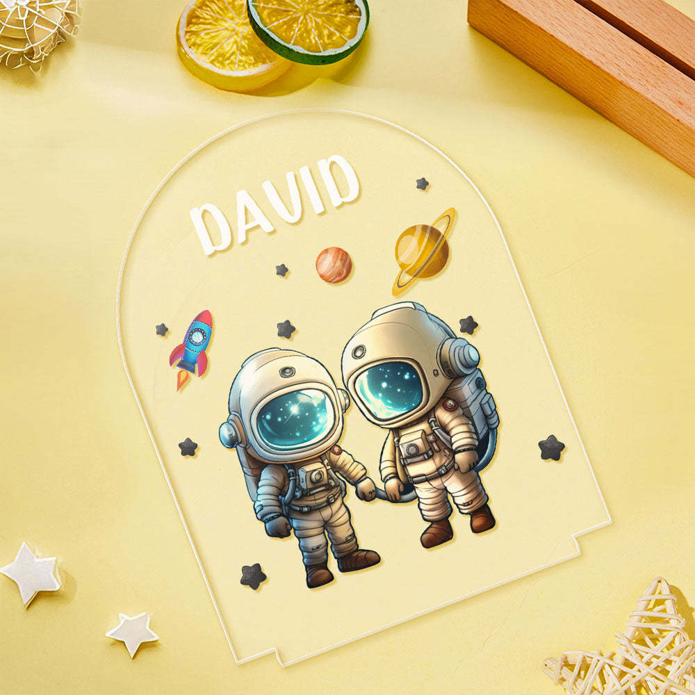 Lampe De Chevet Pour Enfants Astronaute Personnalisée Avec Nom Cadeau Parfait Personnalisé Pour Bébés Enfants Avec Veilleuse Étoile Et Nuage - maplunelampefr
