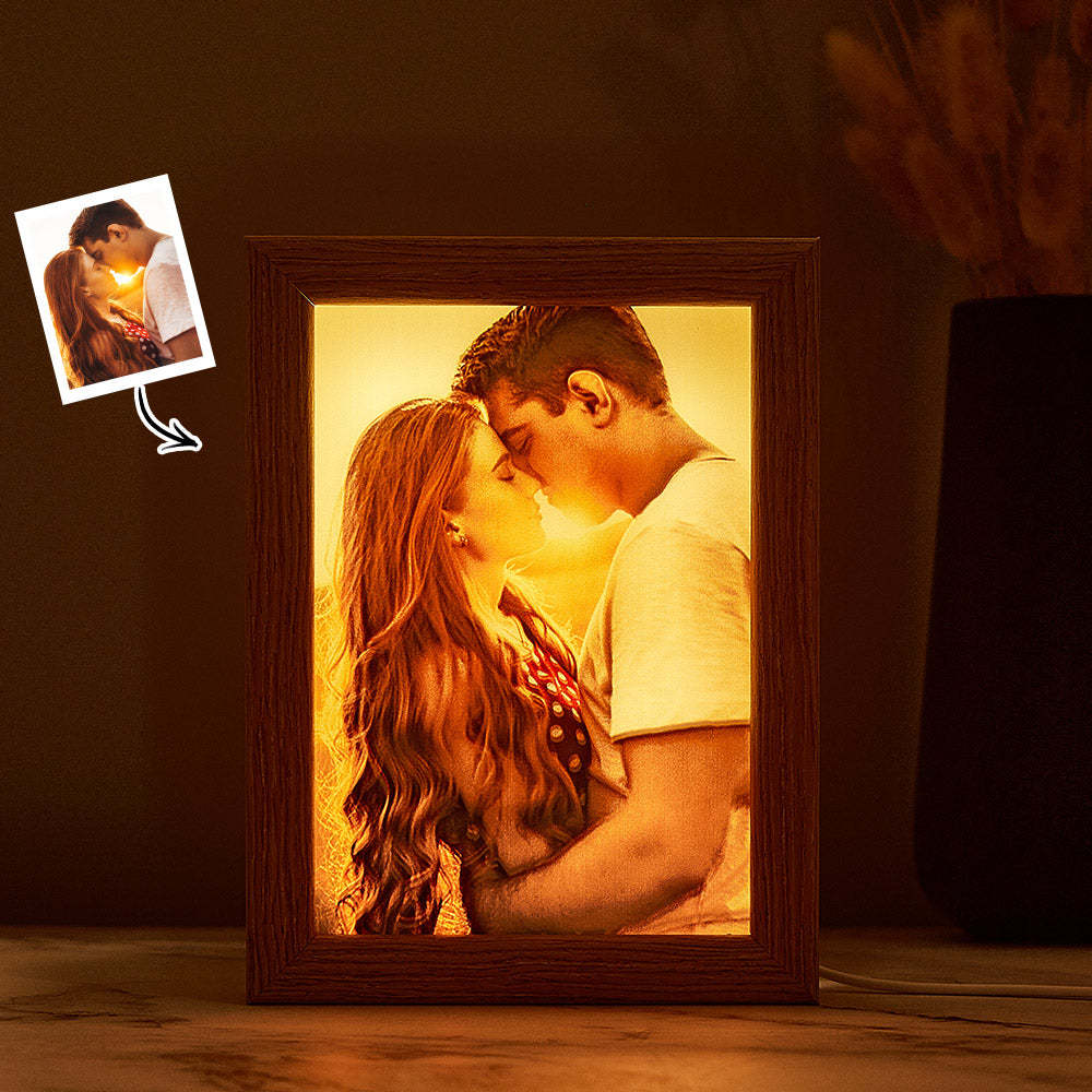 Cadre D'art Lumineux Led Personnalisé Avec Lumière, Cadeau Décoratif Pour La Maison, Pour Les Couples - maplunelampefr