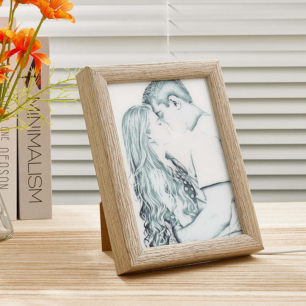 Cadre D'art Lumineux Led Personnalisé Avec Lumière, Cadeau Décoratif Pour La Maison, Pour Les Couples - maplunelampefr