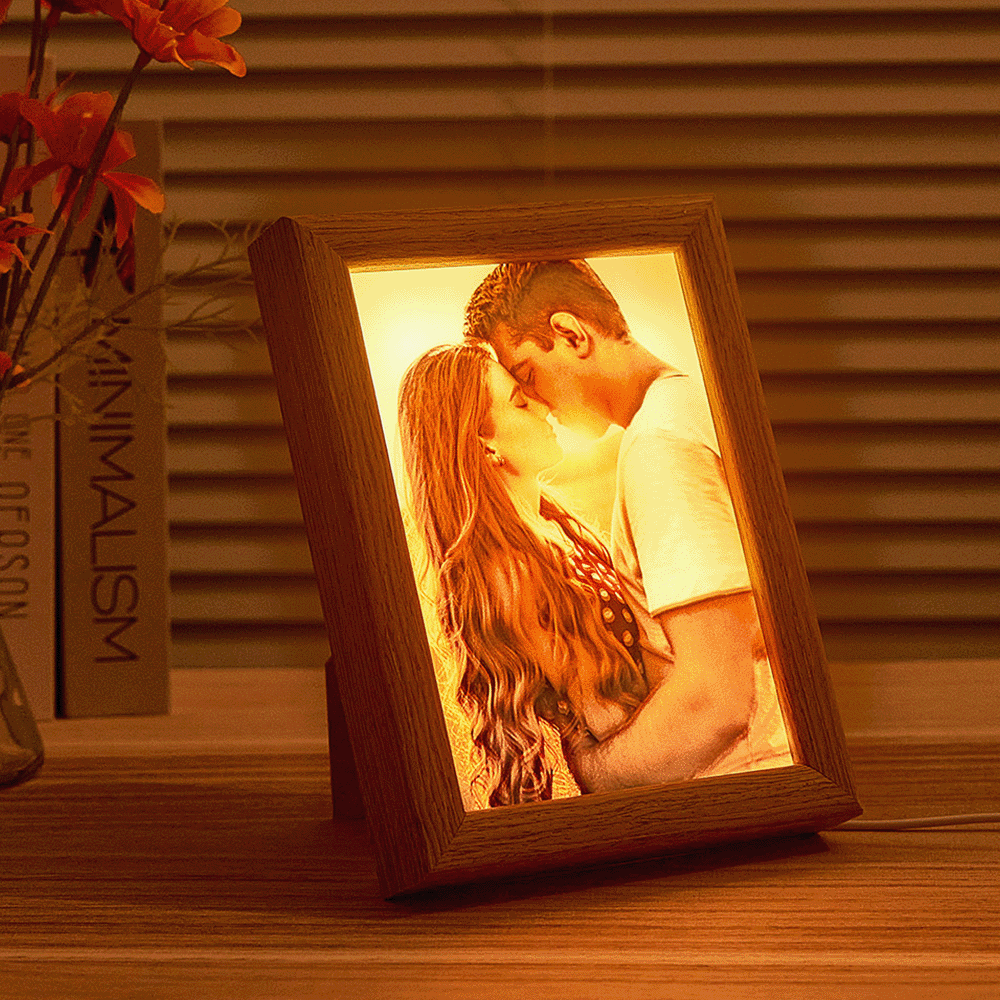 Cadre D'art Lumineux Led Personnalisé Avec Lumière, Cadeau Décoratif Pour La Maison, Pour Les Couples - maplunelampefr