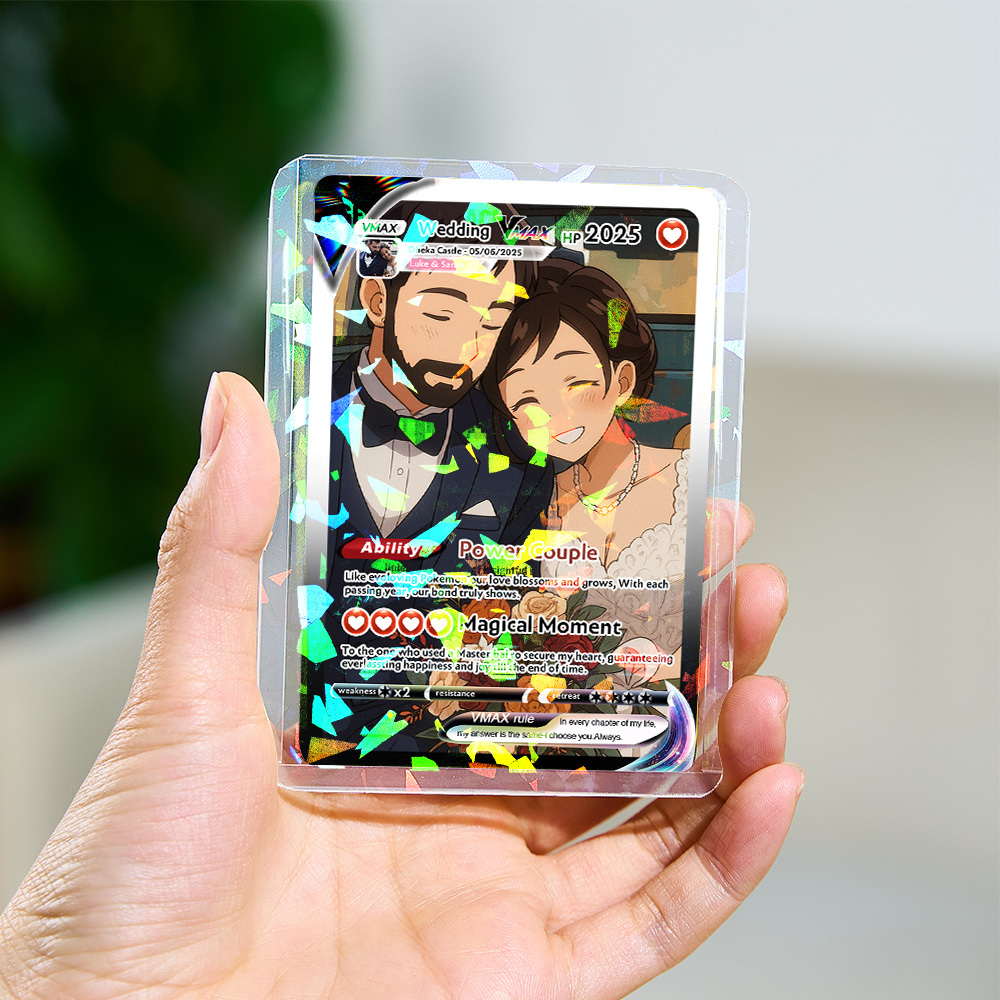 Carte De Couple Anime Personnalisée, Cadeau Romantique De Saint-valentin Pour Couple, Souvenir De Collection Unique, Cadeau De Mariage - MapLunelampeFr