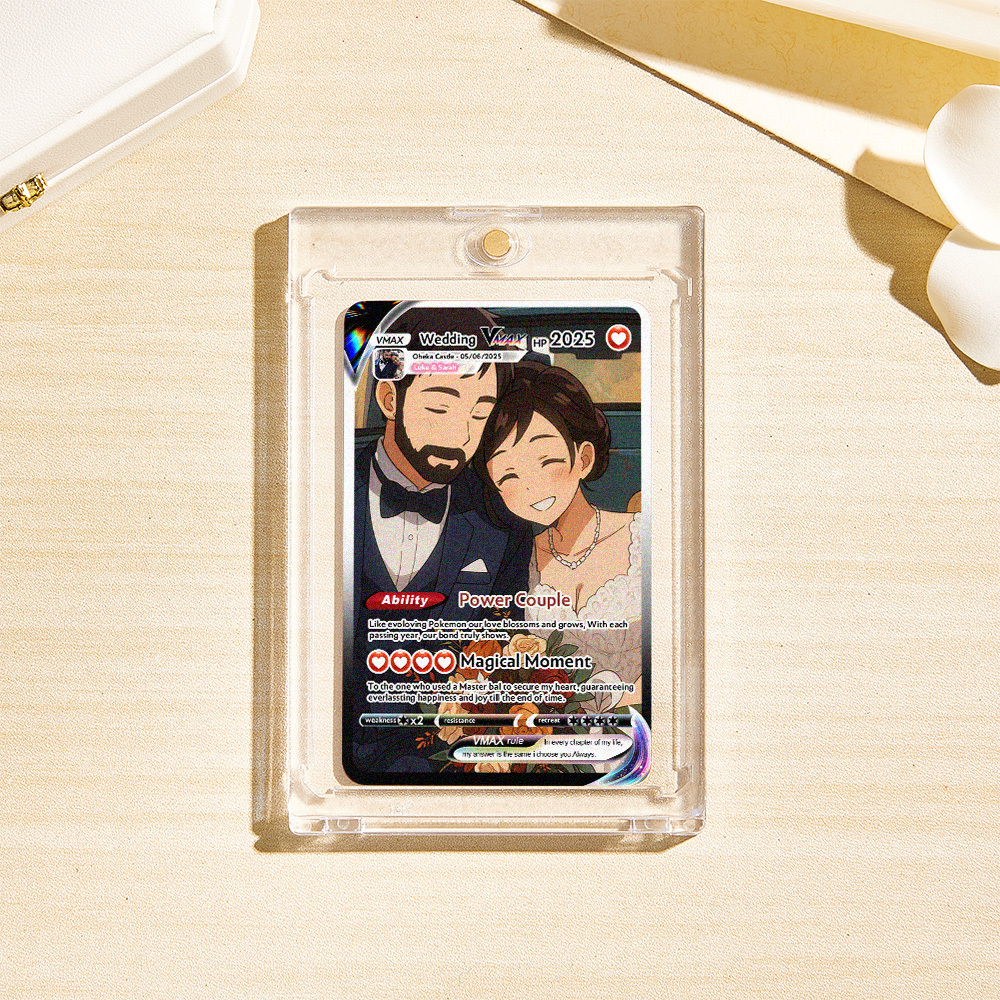 Carte De Couple Anime Personnalisée, Cadeau Romantique De Saint-valentin Pour Couple, Souvenir De Collection Unique, Cadeau De Mariage - MapLunelampeFr