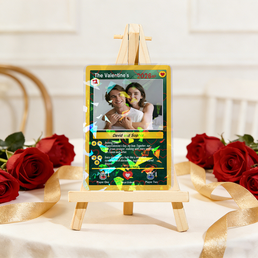 Carte De Saint-valentin Personnalisée Pour Couple, Carte D'anniversaire Personnalisée Avec Photo De Couple Style Anime, Cadeau Idéal Pour La Saint-valentin. - MapLunelampeFr