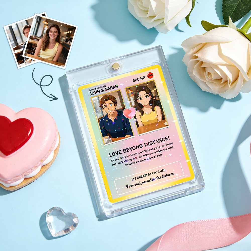 Carte Personnalisée Pour Couple, Cadeau Romantique D'anniversaire, Souvenir Unique À Collectionner, Style Puzzle Photo. - MapLunelampeFr