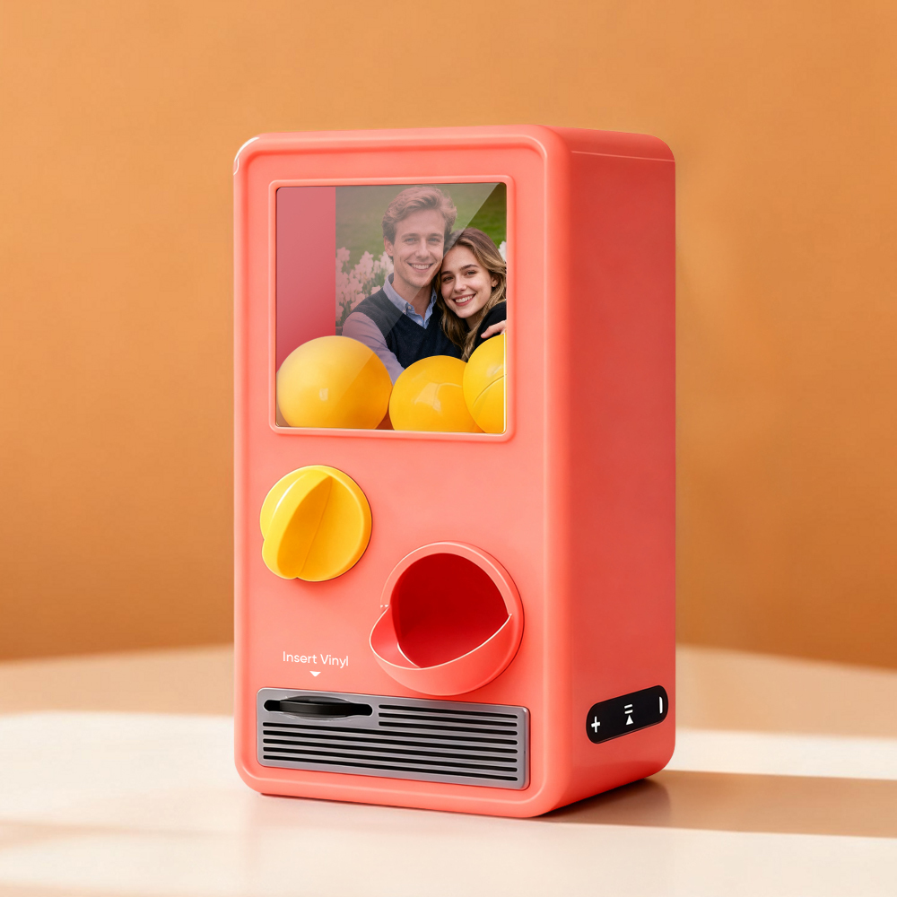Machine Gachapon Musicale Et Photo Personnalisée, Coffret Mini-disque, Cadeau D'anniversaire Ou De Noël - MapLunelampeFr