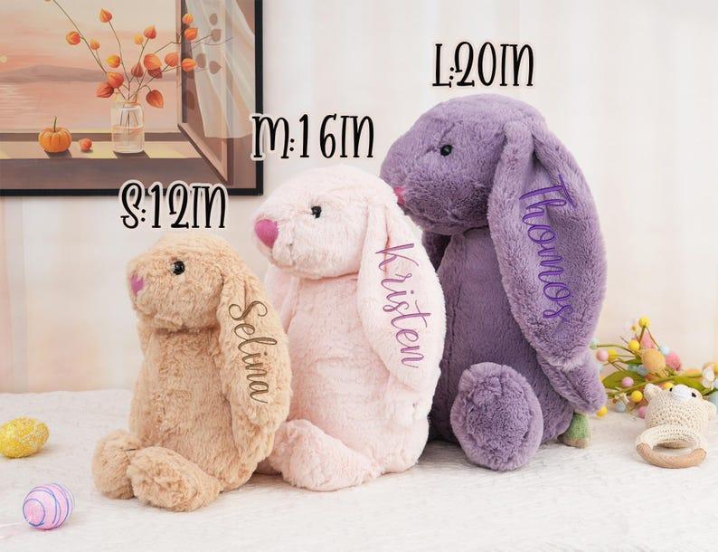 Lapin Brodé De Pâques Personnalisé, Lapin Monogrammé, Cadeau De Bébé Nouveau-né, Cadeau De Baby Shower, Animal En Peluche, Jouet De Lapin En Peluche, Cadeau Pour Enfant - MapLunelampeFr