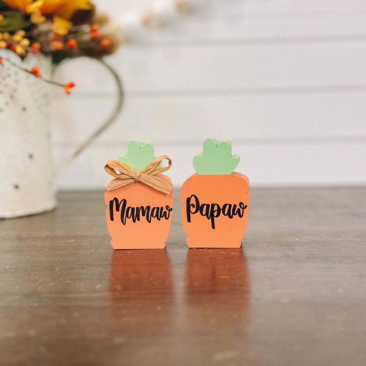 Bloc De Carottes Personnalisé - Carotte De Pâques En Bois Épais Famille De Carottes De Pâques Personnalisées Décoration De Carottes De Pâques - MapLunelampeFr