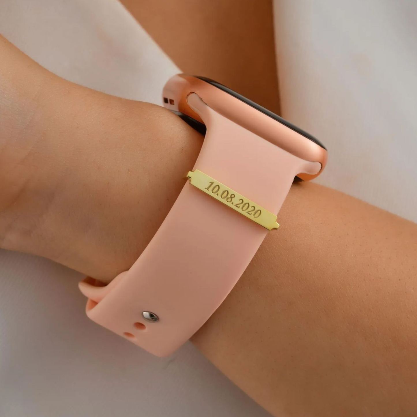 Breloque Personnalisée Pour Bracelet Apple Watch, Breloque Personnalisée En Argent Sterling, Cadeau De Saint-valentin Pour Elle, Breloque Pour Bracelet De Montre - MapLunelampeFr